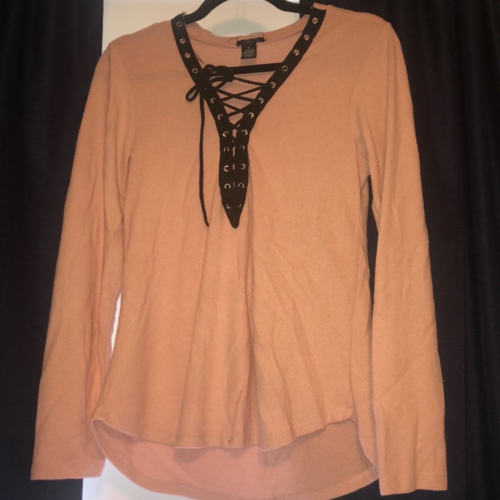 lace up sweater